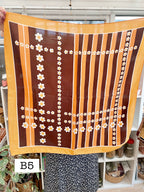 Vintage Witches Veil Scarf | Brown + Orange + Red