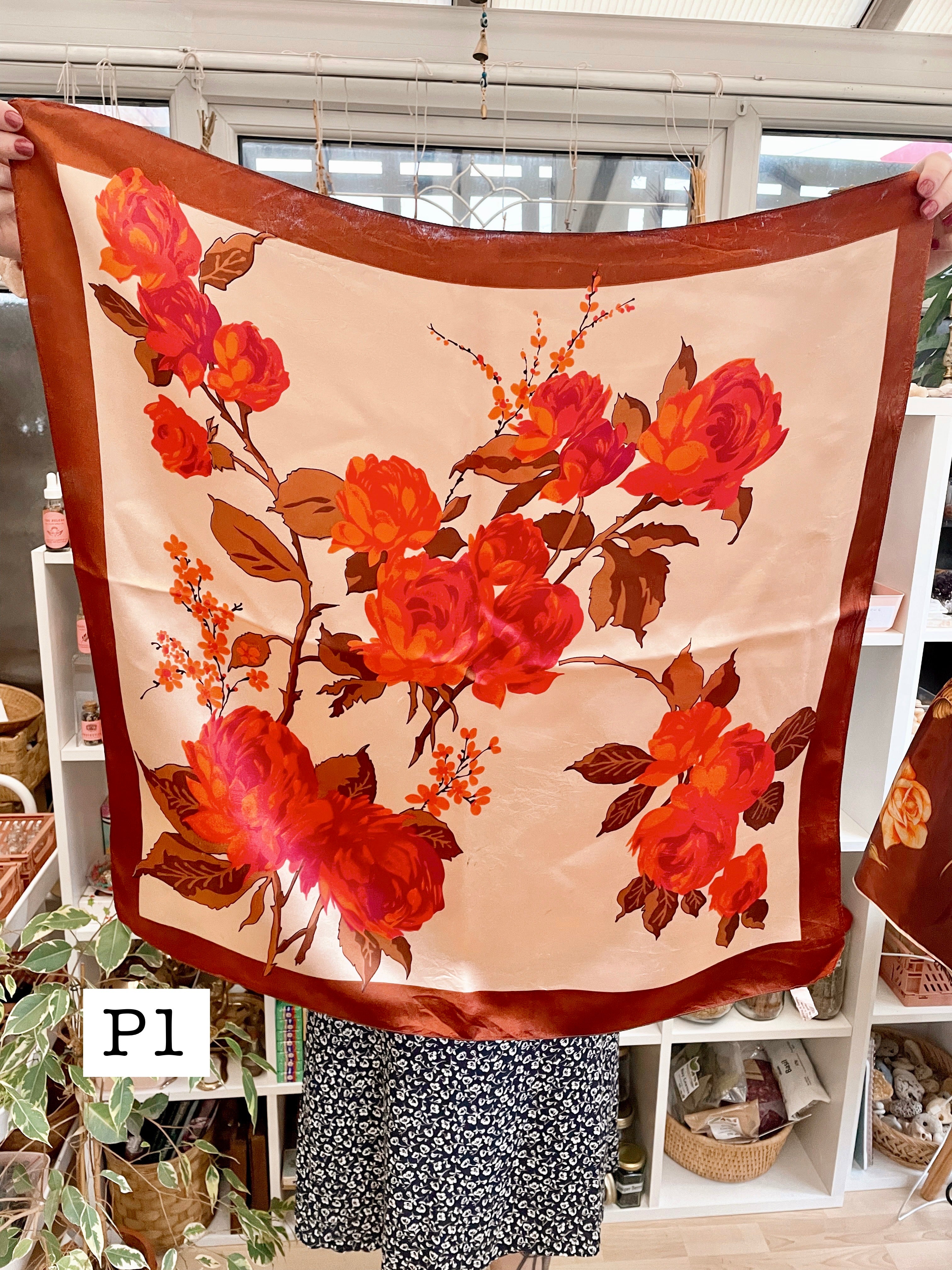 Vintage Witches Veil Scarf | Pink + Purple + Red