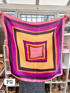 Vintage Witches Veil Scarf | Pink + Purple + Red