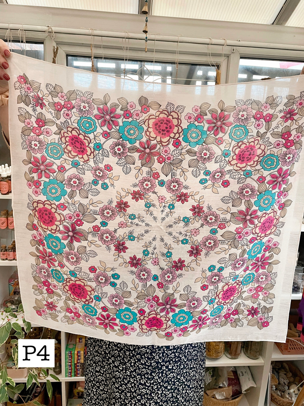 Vintage Witches Veil Scarf | Pink + Purple + Red