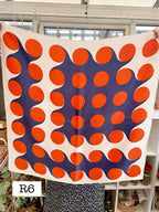 Vintage Witches Veil Scarf | Blue + Orange + Red + Brown
