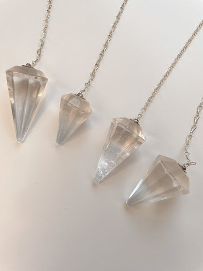 Brazilian Clear Quartz Pendulum.