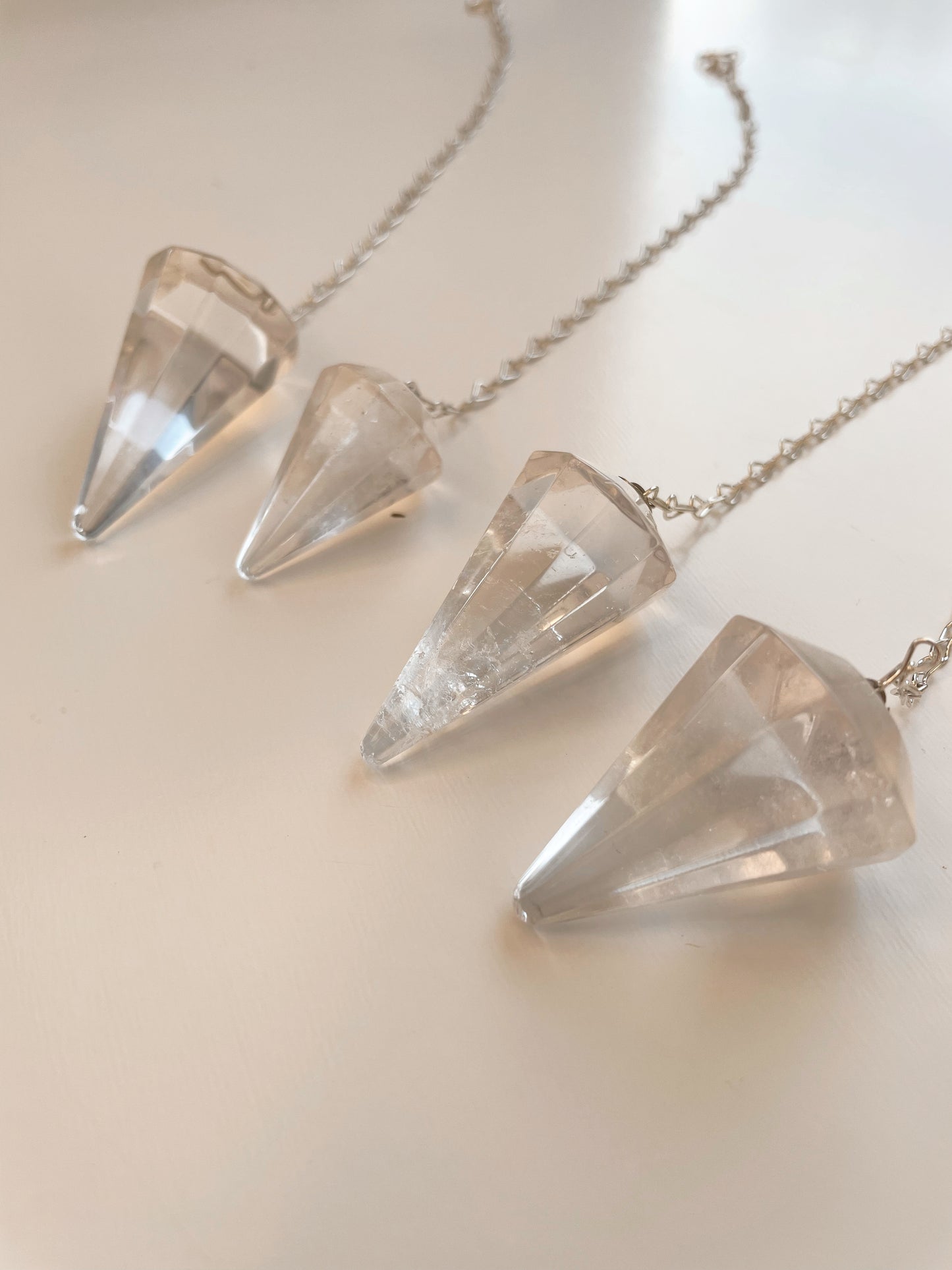 Brazilian Clear Quartz Pendulum.