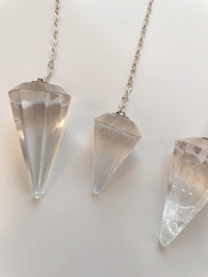 Brazilian Clear Quartz Pendulum.