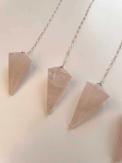 Brazilian Rose Quartz Pendulum