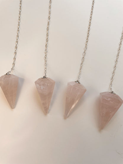 Brazilian Rose Quartz Pendulum