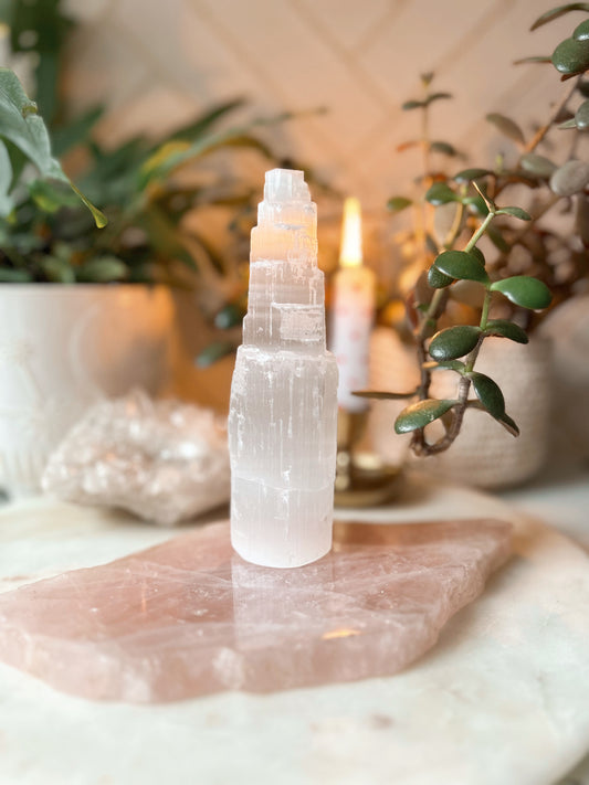 Selenite Tower 15cm