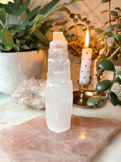 Selenite Tower 15cm