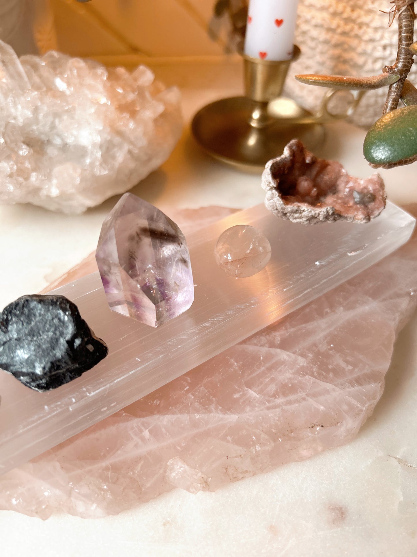 Selenite Polished Charging Bars Ingot Plates