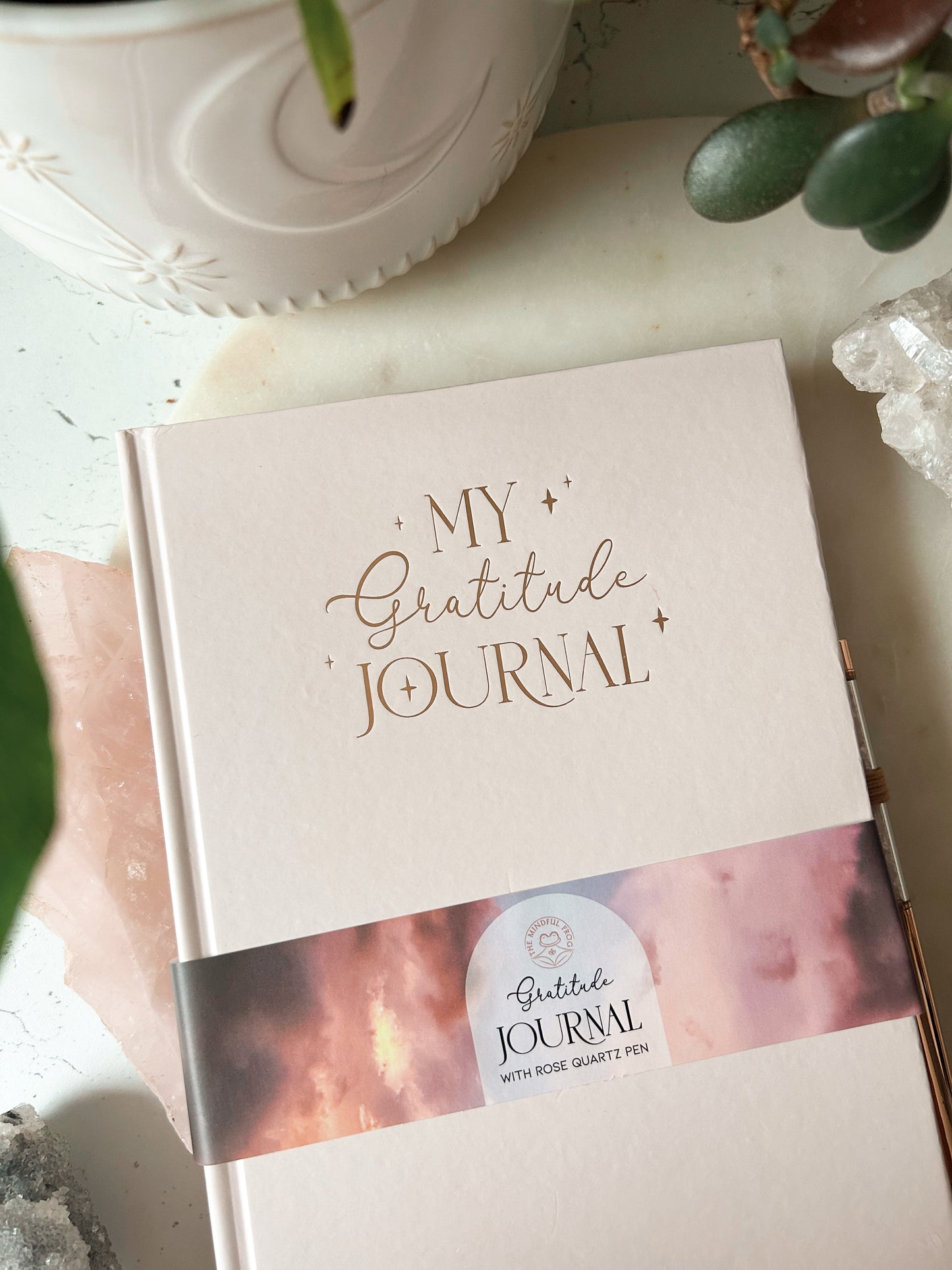 Gratitude Journal | Witch Notebook + Rose Quartz Pen