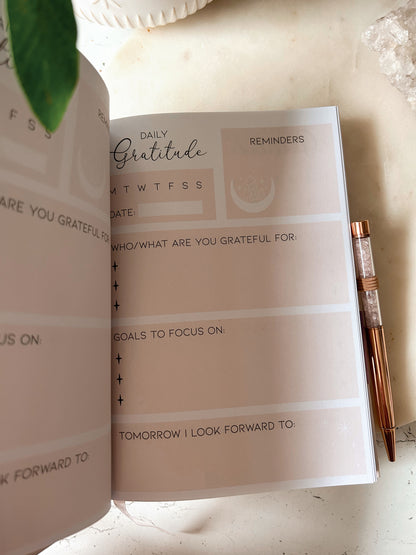 Gratitude Journal | Witch Notebook + Rose Quartz Pen