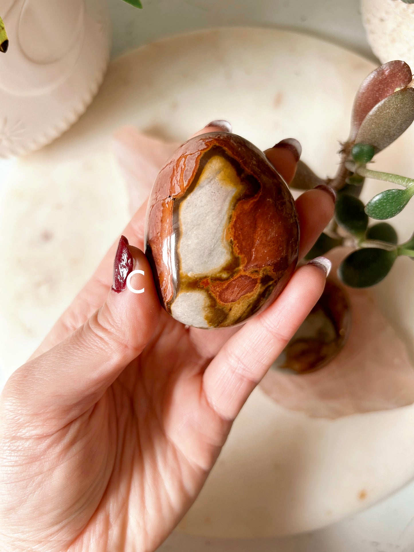 Polychrome Jasper Crystal Palmstones